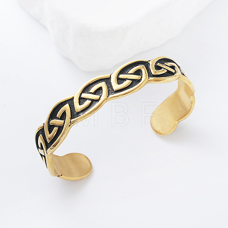 Vintage Nordic 304 Stainless Steel Cuff Bangles for Women Men OS8931-1-1