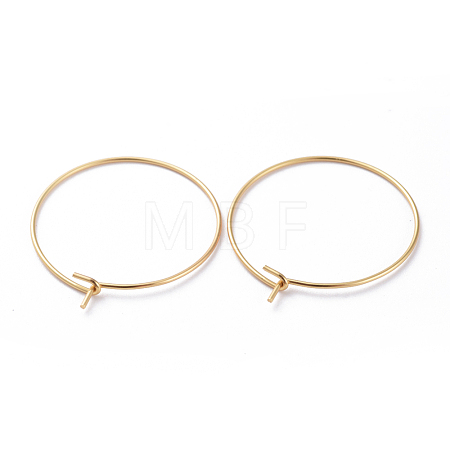 316 Surgical Stainless Steel Hoop Earring Findings STAS-J025-01C-G-1
