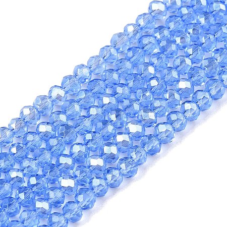 Electroplate Glass Beads Strands EGLA-A044-T2mm-A14-1