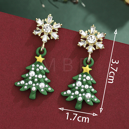 Alloy Enamel Dangle Stud Earrings FS-WG7AF48-09-1