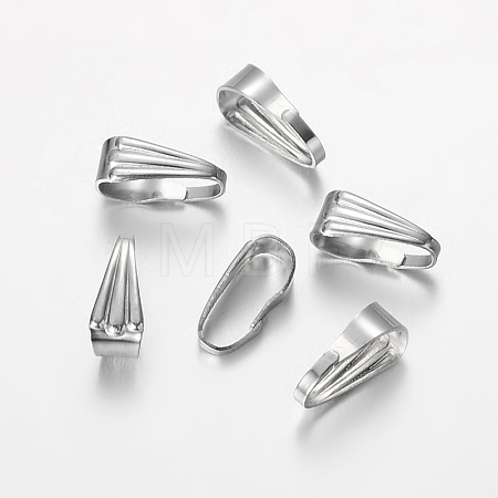 Non-Tarnish 304 Stainless Steel Snap on Bails X-STAS-O083-01-1