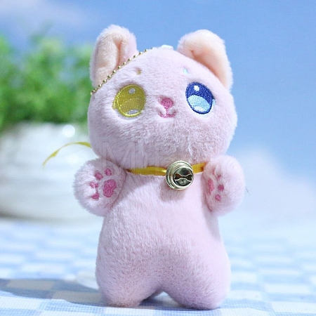 Cute Cloth Plush Bell Kitten Pendant Decorations PW-WG09BC4-01-1
