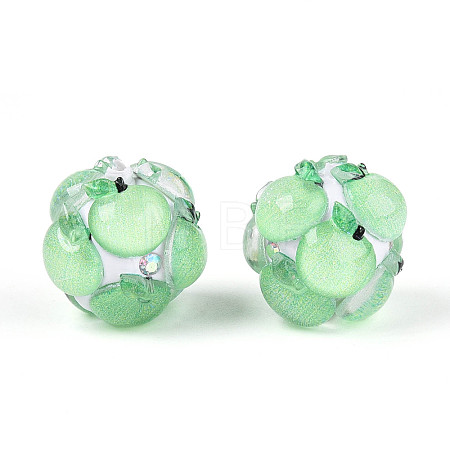 Fruit Round Resin Beads LS-RESI-T059-03K-1