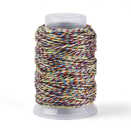 22M Rainbow Color Macrame Cotton Cord OCOR-T017-07I-1