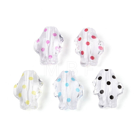 Printed Transparent Acrylic Beads TACR-T029-11M-1