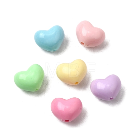 Opaque Acrylic Beads X-OACR-H051-02-1