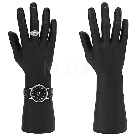 2Pcs PVC Male Mannequin Right Hand Jewelry Bracelet Watch Ring Display Stands ODIS-UN0001-13-1