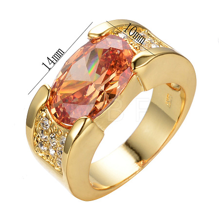 Brass with Cubic Zirconia Finger Rings FS-WG2B993-24-1