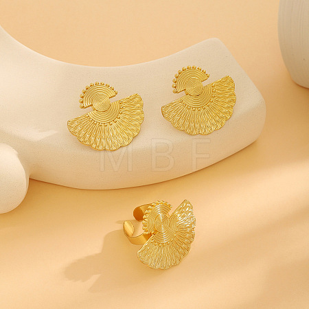 Alloy Stud Earrings & Cuff Rings FS-WGD31BF-04-1