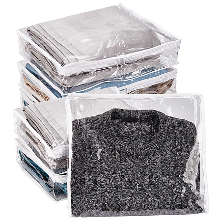Transparent PVC Zipper Storage Bag ABAG-WH0048-62A-1