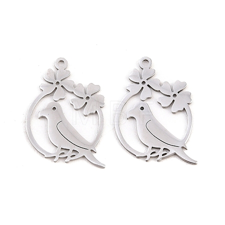 304 Stainless Steel Pendants STAS-E521-07P-04-1