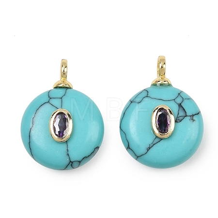 Synthetic Turquoise Pendants KK-B157-42G-09-1