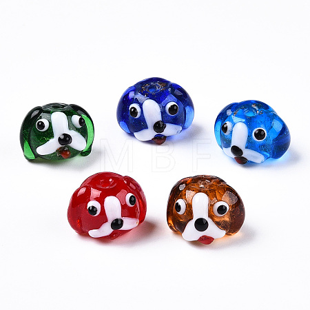 Handmade Gold Sand Lampwork Beads LAMP-L079-03-M-1