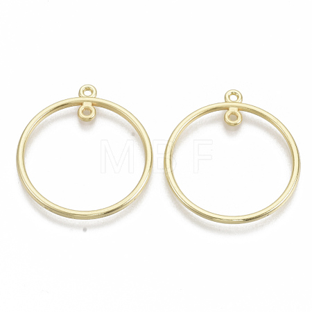 Alloy  2-Loop Link Pendants X-PALLOY-S132-040B-G-1