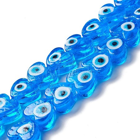 Handmade Evil Eye Lampwork Beads LAMP-F021-02A-1