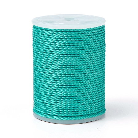 Round Waxed Polyester Cord X-YC-G006-01-1.0mm-25-1