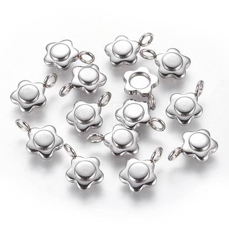 Non-Tarnish 304 Stainless Steel Pendant Cabochon Settings STAS-F222-019-1