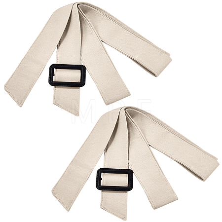 2Pcs Tie a Knot Polyester Waist Belt with Plastic Buckle AJEW-GF0014-53C-1