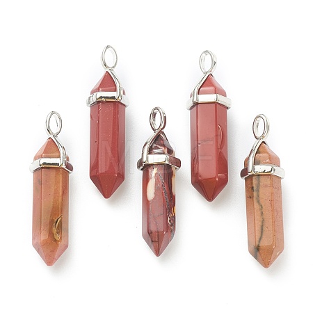 Natural Mookaite Pointed Pendants G-M378-01P-A21-1