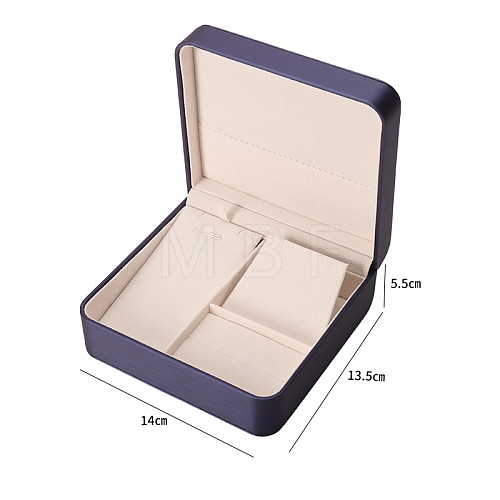 Imitation Leather Jewelry Set Storage Boxes PW-WG60179-03-1