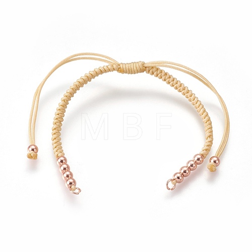 Nylon Cord Braided Bead Bracelets Making BJEW-F360-FRG12-1