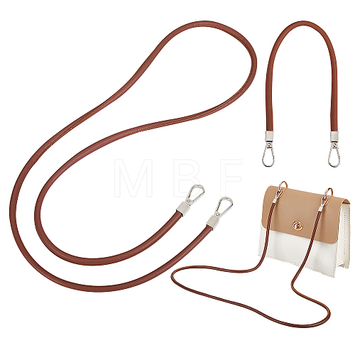 WADORN 2Pcs 2 Style PU Leather Bag Handles PURS-WR0001-30D-1