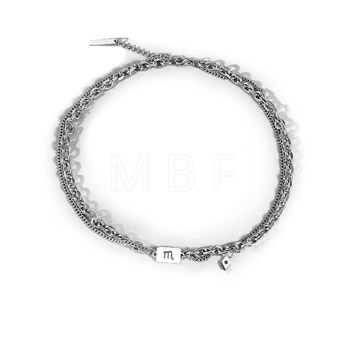 Men's Constellation Titanium Steel Necklace PW-WG28588-04-1