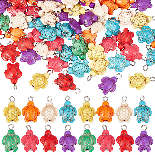 Dyed Synthetic Turquoise Pendants G-SC0002-35-1