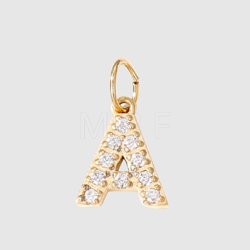 Stainless Steel Cubic Zirconia Pendants with Jump Rings FIND-PW0024-08A-1