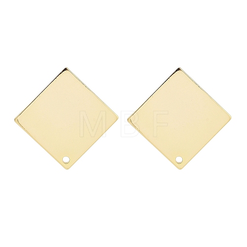 Brass Stud Earrings Findings EJEW-B063-04G-01-1