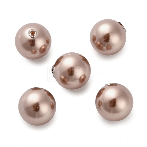 Baking Painted Pearlized Glass Pearl Round Beads HY-Q001-02B-02-1