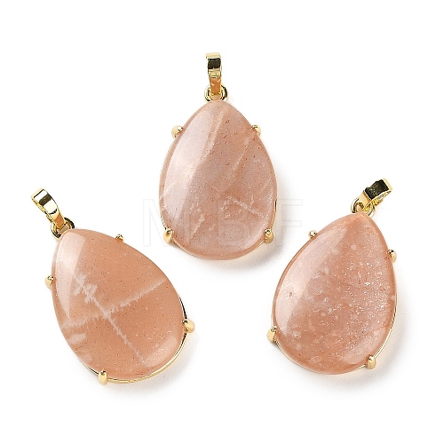 Natural Sunstone Pendants G-U002-01G-E-1