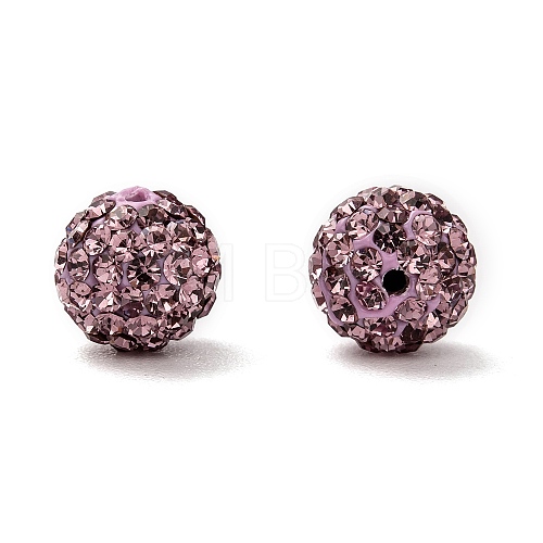Half Drilled Czech Crystal Rhinestone Pave Disco Ball Beads RB-A059-H8mm-PP9-212-1
