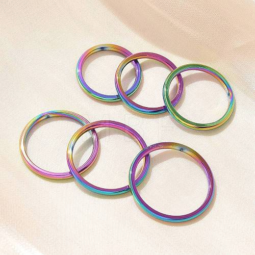 304 Stainless Steel Plain Band Rings STAS-I160-E-MC-1