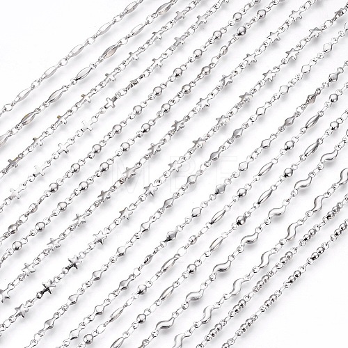 Non-Tarnish 304 Stainless Steel Link Chains Necklaces NJEW-F242-02P-1