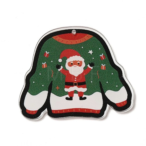 Christmas Theme Opaque Acrylic Pendants SACR-Z004-04F-1