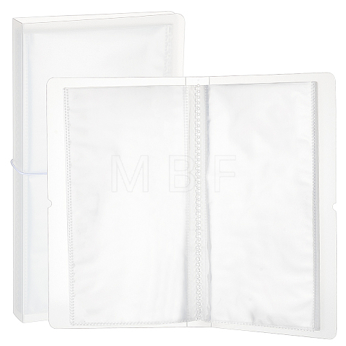 50 Pages Rectangle Plastic Card Storage Albums AJEW-WH0348-29A-1