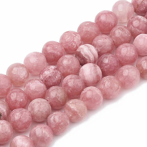 Natural Chalcedony Beads Strands G-S333-6mm-007-1