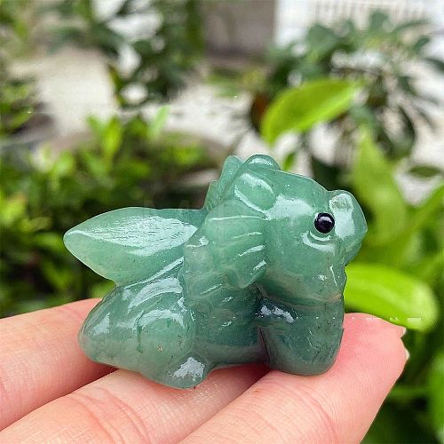 Natural Green Aventurine Carved Figurines Statues for Home Desktop Decoration PW-WG05555-07-1