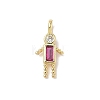 Brass Micro Pave Cubic Zirconia Pendants ZIRC-I356-17G-A06-1