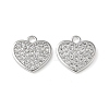 Brass Micro Pave Cubic Zirconia Charms KK-C086-07P-1