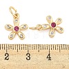 Rack Plating Brass Micro Pave Clear Cubic Zirconia Charms KK-F089-07G-3