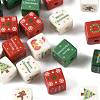 20Pcs Christmas Printed Opaque Acrylic Beads OACR-FS0002-53B-2