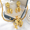 Brass Stud Earrings & Pendant Necklaces Sets for Women FS-WGFF87F-01-2