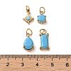 4Pcs 4 Styles Dyed Synthetic Turquoise Faceted Pendants GG-CBAC8BB-01G-3