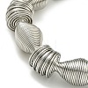 Non-Tarnish Adjustable 304 Stainless Steel Bicone Spring Wire Bracelets BJEW-H617-08B-P-2