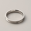 201 Stainless Steel Grooved Finger Ring for Men Women RJEW-WH0009-04F-P-2