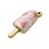 304 Stainless Steel Enamel Pendants STAS-I355-12G-03-2