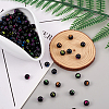 Black Craft Acrylic Beads SACR-TAG0001-02-15