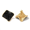 Rhombus Golden Ion Plating(IP) 304 Stainless Steel Stud Earrings for Women EJEW-L287-043G-02-2